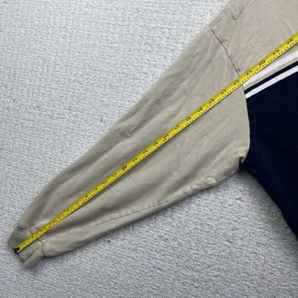 Nautica Blue Sail XL Mens Striped Long Sleeve Rugby Polo Shirt Color Block - Picture 8 of 12